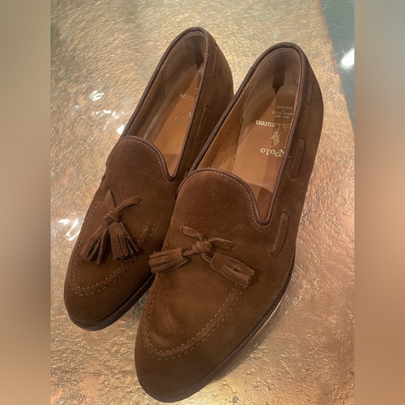 Polo by Ralph Lauren Men's Dark Brown Tassel Suede Loafers 9